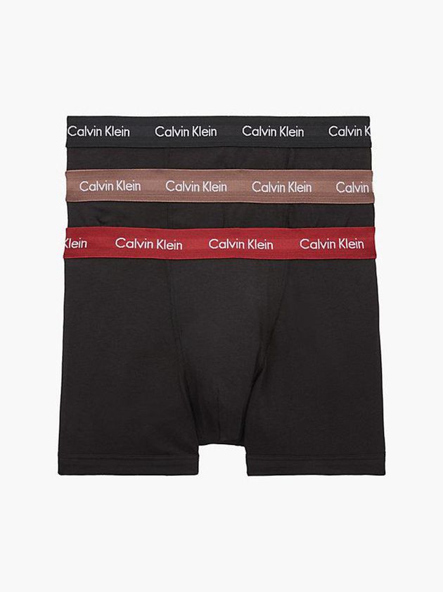 Calvin Klein USA 3 Pack - Cotton Stretch Mens Trunks Black 8364095-GO